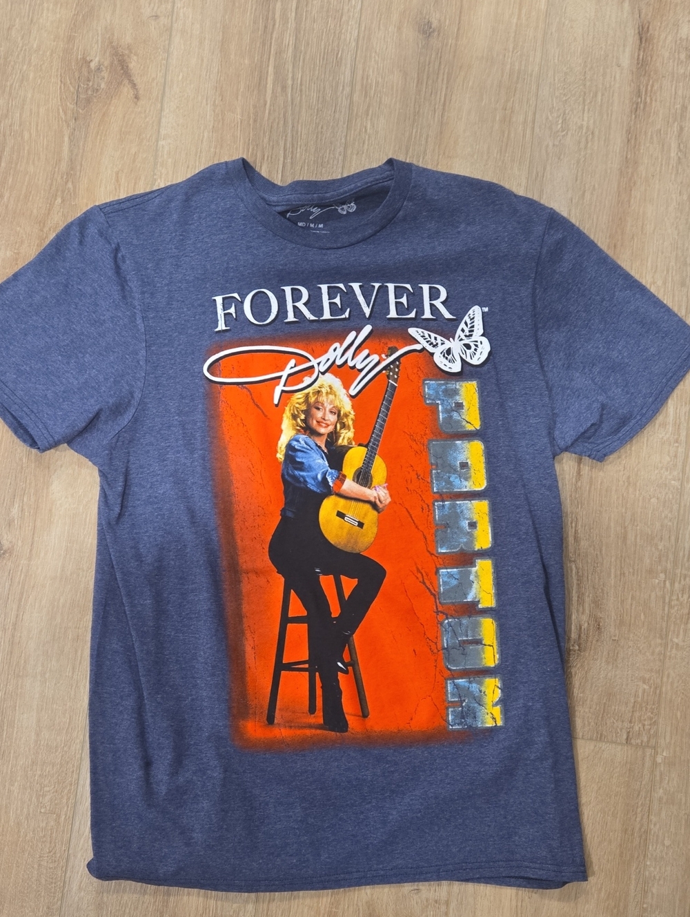 Dolly Parton Dolly Forever Graphic Tee - Light Navy Blue